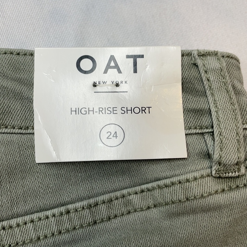 OAT Women's High Rise Shorts Seagrass Size 24 & 26 - Picture 6 of 7